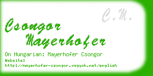 csongor mayerhofer business card